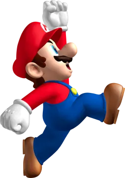 an image of a mario running