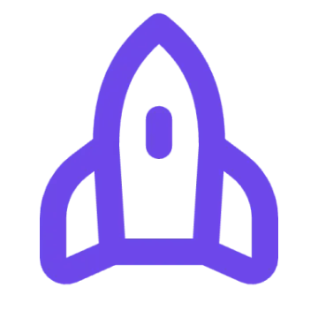 a black and white icon of a spaceship