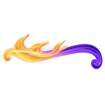a purple and yellow swirl on a white background