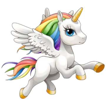 an image of a unicorn with wings