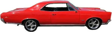 a red car on a white background