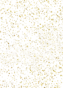 a white background with gold dots