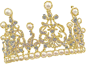 a pair of pearl and diamond tias