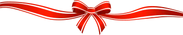a red ribbon with a bow on it