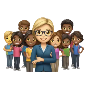 a woman standing in front of a group of people