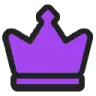 a purple crown on a white background