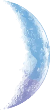a blue moon on a white background