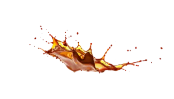 a splash of chocolate on a white background