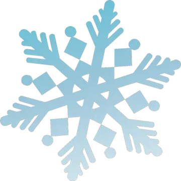 a blue snowflake