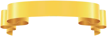 a gold ribbon on a white background