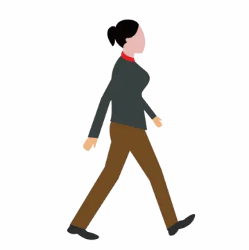 a man walking with his back to the camera