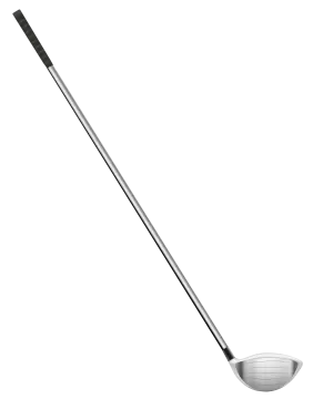 a golf club with a white background