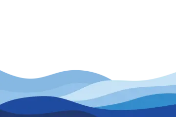 a white background with blue waves
