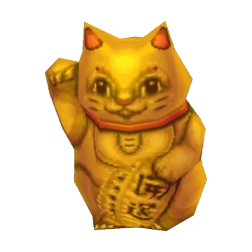 an image of a yellow cat with red eyes