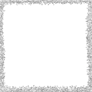 a silver glitter frame on a white background