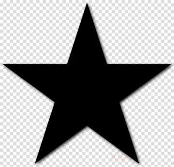 a black star on a transparent background
