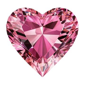 a pink heart shaped diamond