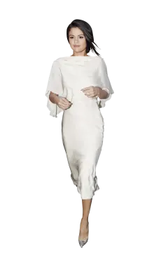 a woman in a white dress