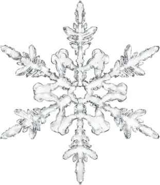 a snowfl christmas orname on white background