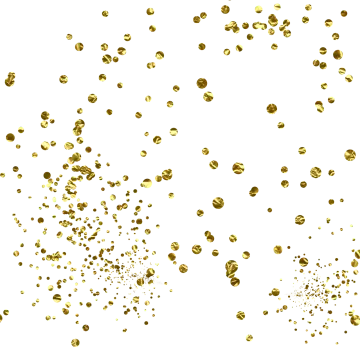 gold bubbles on a white background