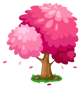 a tree with pink flowers on it