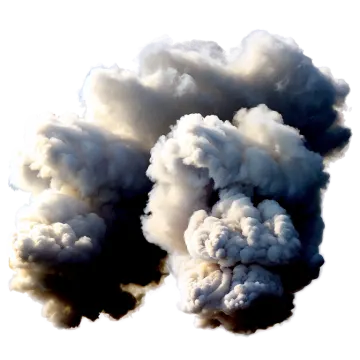 a large cloud of smoke