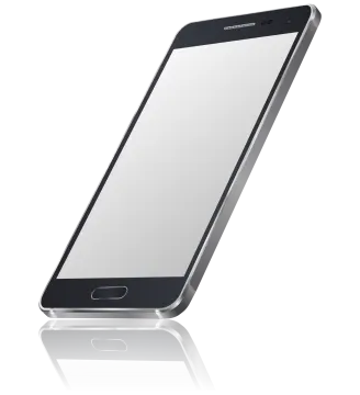 a smart phone with a blank screen