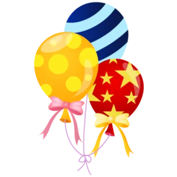 a bunch of balloons with stars on them