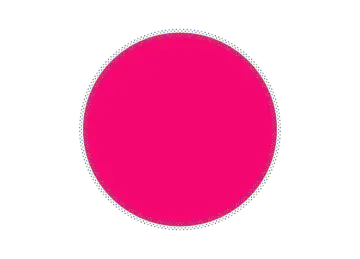a pink circle on a white background