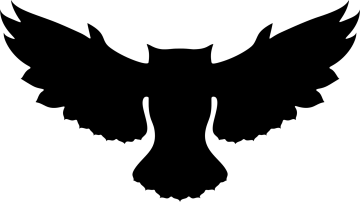 a black and white silhouette of an eagle