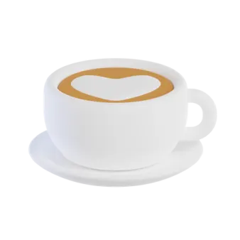 a cup of coffee with a heart on it
