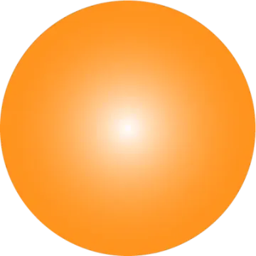 an orange sphere on a white background