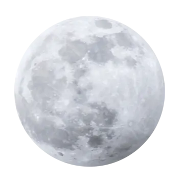 a full moon on a white background