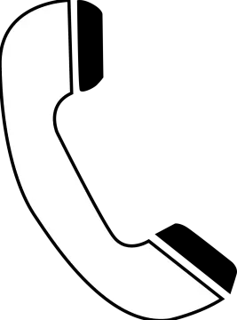 a black and white phone icon