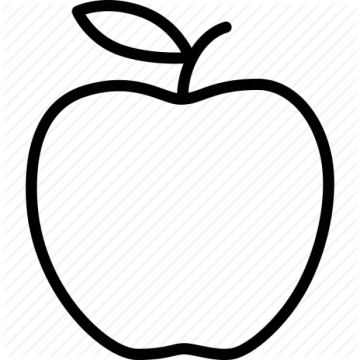 a black and white apple icon