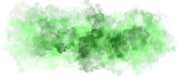 green smoke on white background