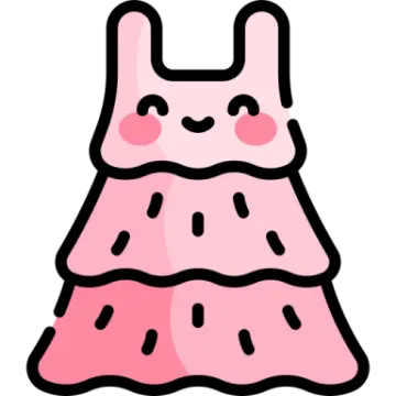 a pink dress on a white background