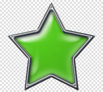 a green star on a transparent background