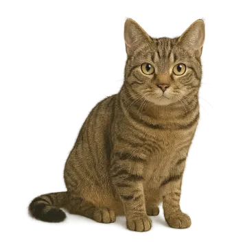 a cat sitting on a white surface