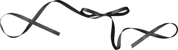 a black ribbon on a white background