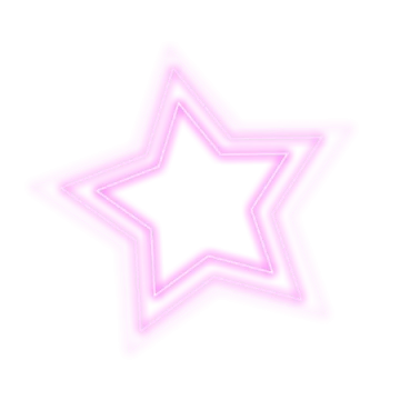 a neon star on a white background