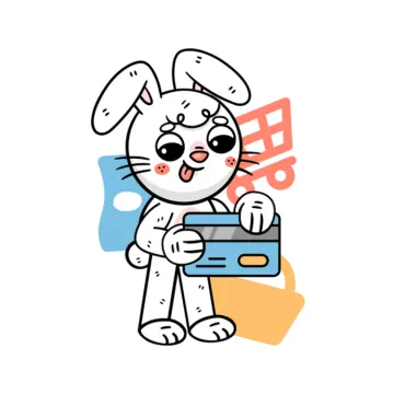 an illustration of a rabbit holding a laptop