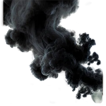 black smoke on a white background