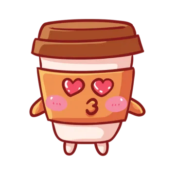 a cup of coffee with hearts on it