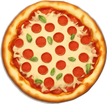 a pizza with pepperoni and cheese on it