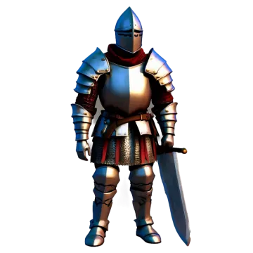 a 3d image of a knight with a sword