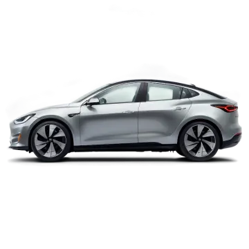 a silver car on a white background
