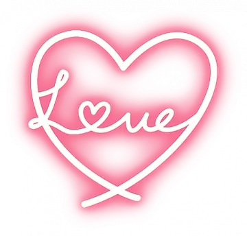 a pink heart with the word love on it