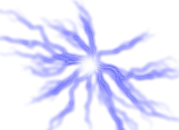 a lightning bolt on a white background