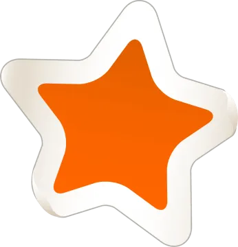 a star sticker on a white background